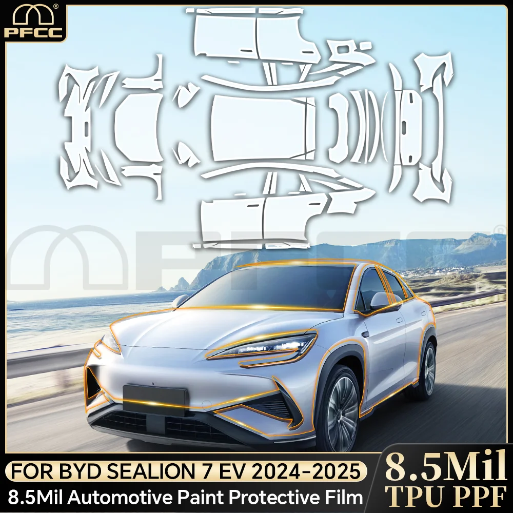 

Для BYD Sealion 7 EV 2024 2025 защитная пленка для автомобильной краски, передний бампер, защита от царапин, внешний ТПУ, PPF, прозрачный ремонт