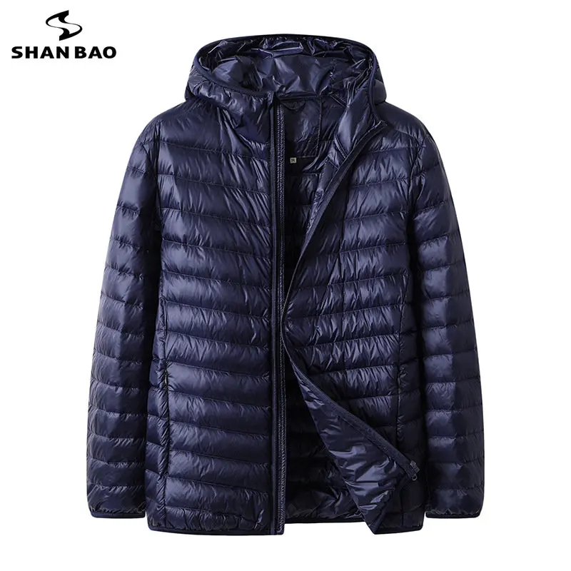 XL To 8XL 2022 Autumn  Winter Lightweight Hooded Down Jacket Classic Style Plus Size Young Men's Loose Thick Warm Down Jacket