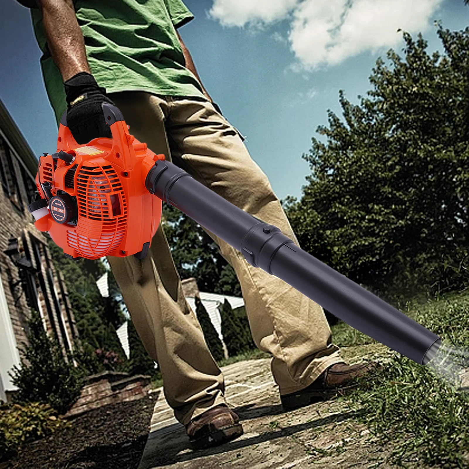 

25.4CC 2-Stroke Commercial Handheld Heavy Duty Gas Powered Grass Clean Tool Leaf Blower