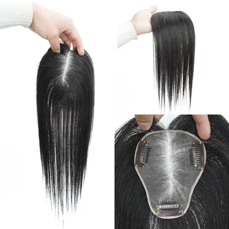 

Wig female No. 3 net reissue piece, new pear-shaped mono net wig piece, full real hair, breathable and natural