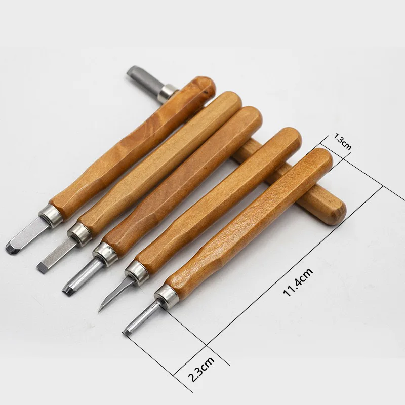 Imagen 4: Juego de cuchillos de talla profesional SK2 con piedra afiladora, herramientas de carpintería para tallado a mano, cuchillo de utilidad de grabado con sello