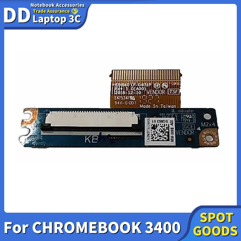 New Laptop Keyboard Connect Board Original For Dell Chromebook 3400 LS-G853P Keyboard Goldfinger Laptop Accessories Parts