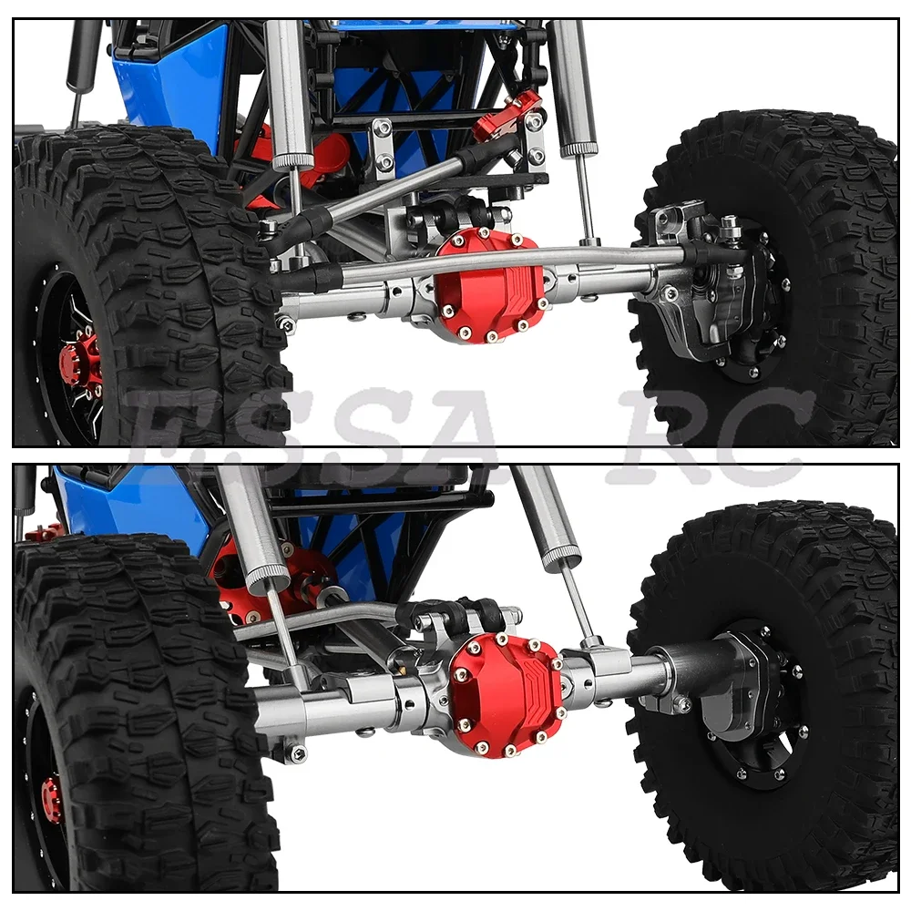 Metal 1/10 SCX10 II 4×4 New Elevated Axle Frame RC Model Simulation Climbing Upgrade Car Refit Kit Parts With Car Shell