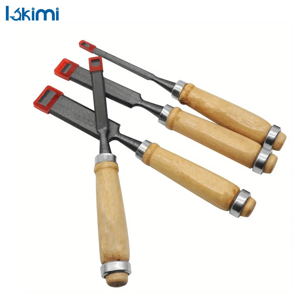 

4 Pcs Wood Chisel with Comfortable Beech Handles, 8/12/16/20mm - Ergonomic Wood Carving Tools, DIY Auxiliary Tools LK-AA142