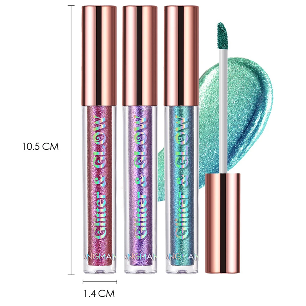 10 Colors Glitter Liquid Eyeshadow Set Long Lasting Smudge-proof Eyeshadow Liquid Shiny Liquid Eyeshadow Set