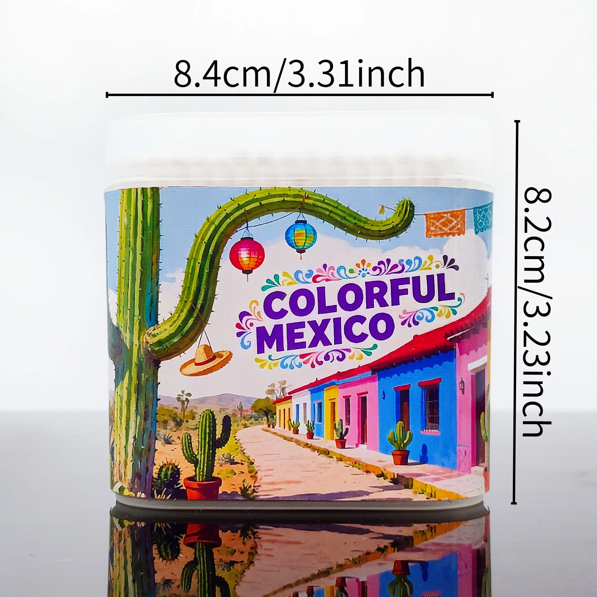 200 шт ватных тампонов мексиканской тематики с культурными узорами и многофункциональными ватных тампонов с двусторонней винтовой ложкой.