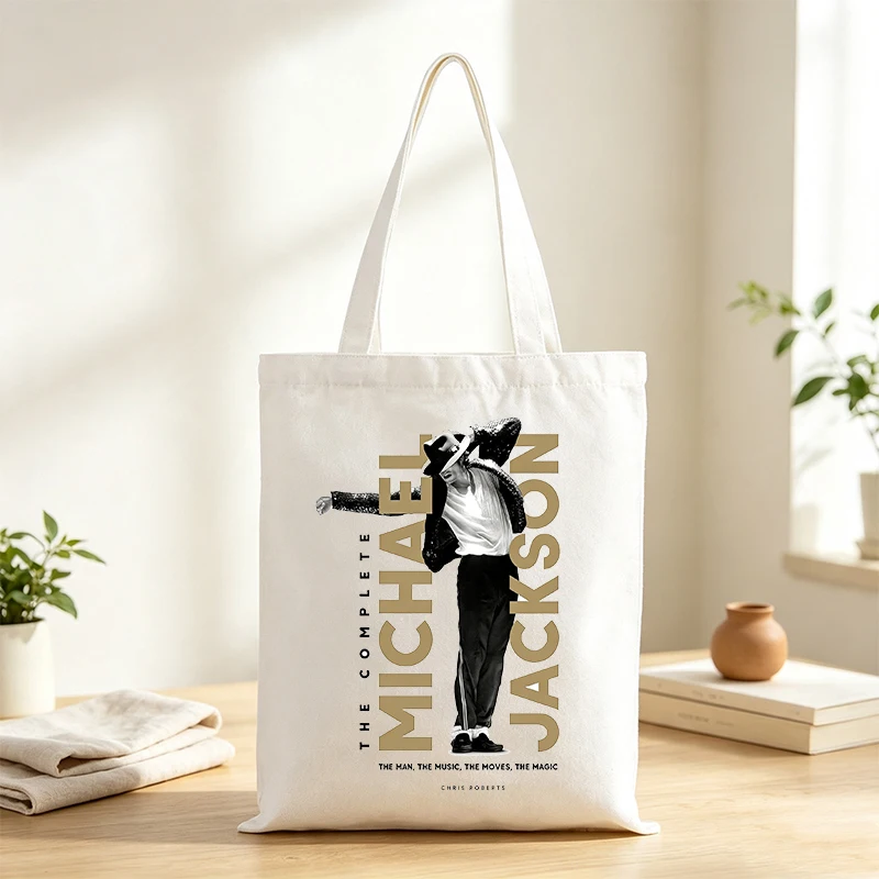 New Michael Jackson Shoulder Bag Fashion Large Capacity Canvas Bag Man Creative Handbag Tote Bags Crossbody Pocket Birthday Gift