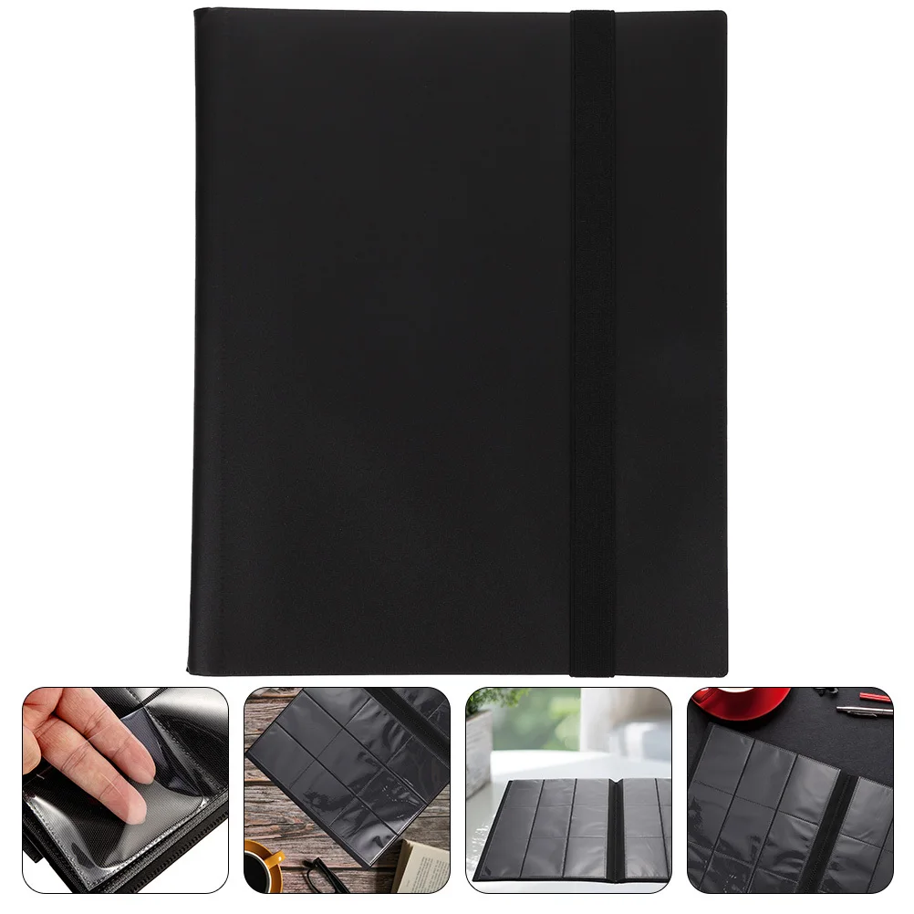 Soporte para carpetas de tarjetas comerciales, álbum duradero para tarjetas de juegos deportivas, almacenamiento de colección, soporte de protección para tarjetas deportivas