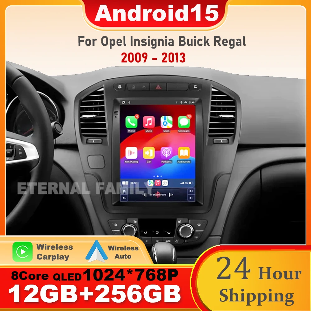 9.7 Inch For Opel Insignia Buick Regal 2009 - 2013 Car Radio Android 15 Carplay Stereo No 2 Din DVD Player Navigation Head Unit