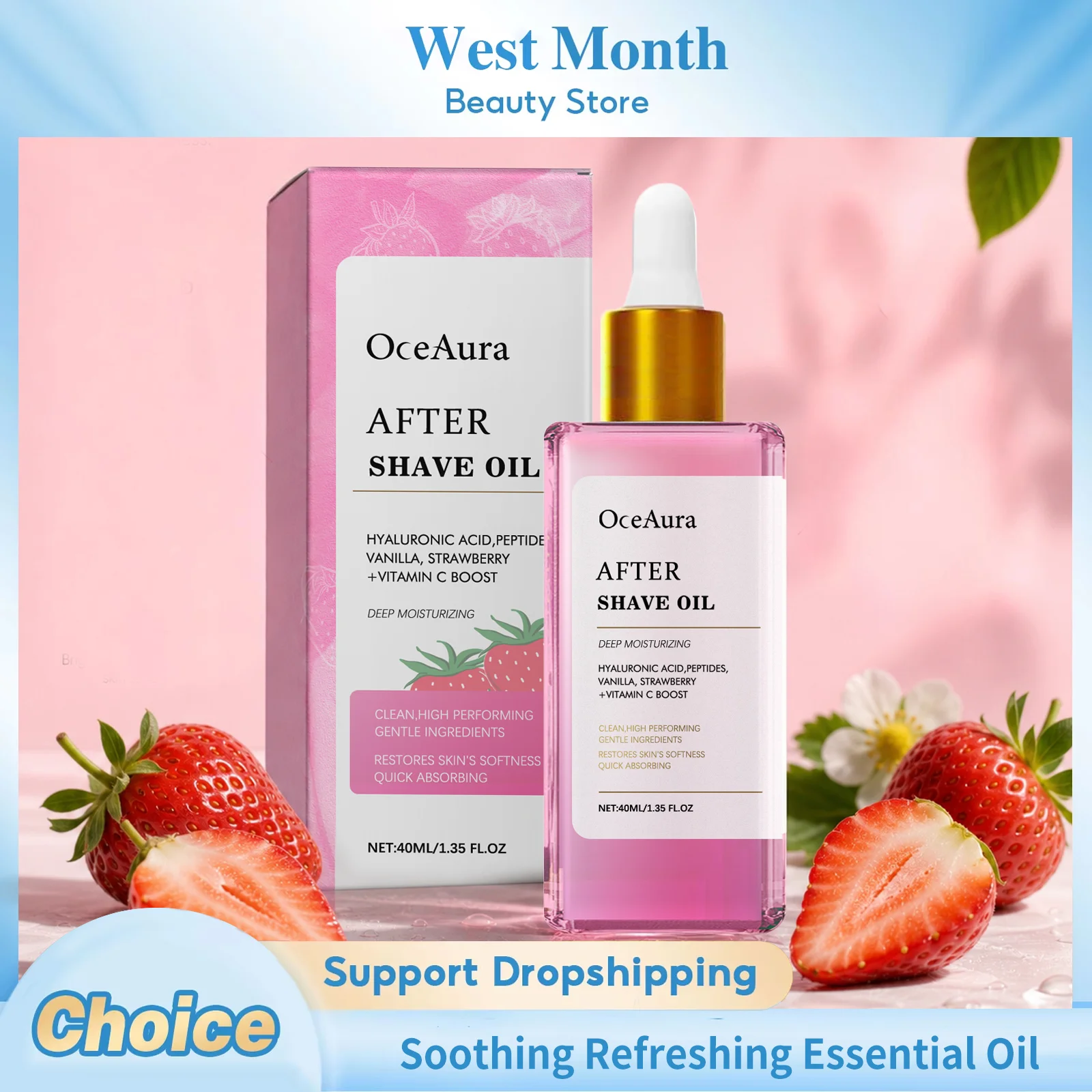 Hair Removal After Shave Oil Inhibit Hair Growth Lightweight Non-Greasy Skin Deep Moisturizing Soothing Refreshing Essential Oil