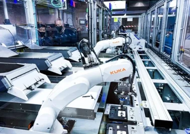 Germany  Palletizer Manipulator LBR iiwa 14 R820 Cobot Robot With CNGBS 7th axis Guide Rail And DH Gripper For Handling