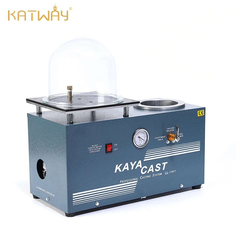 KATWAY Compact 2L Vacuum Investing & Casting Machine 2-In-1 Mini Jewelry Making Professional Metal LL-CM01