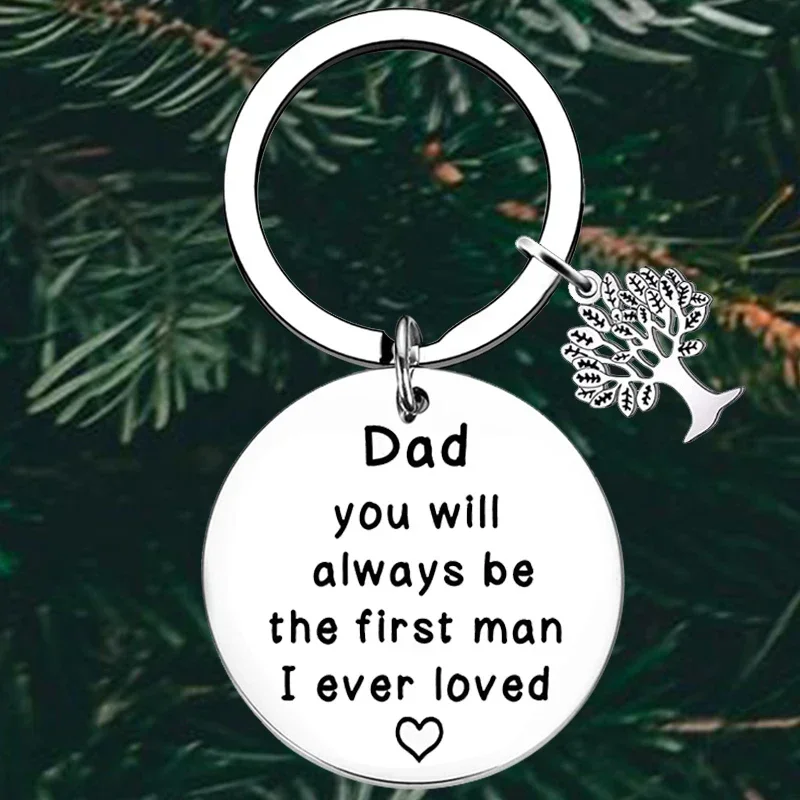 Cute Dad Gifts Keychain You Will Always Be The First Man Key Chain Pendant Fathers Day Gifts