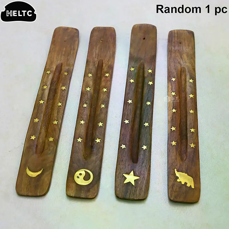 Natural Wooden Incense Stick Holder Ash Catcher Burner Incense Stand Rack Incense Base Aromatherapy Plate Home Decoration