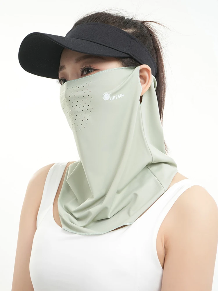 AliExpress NONE Sun Protection Face Mask Ice Silk Breathable Unisex Cycling Cooling Neck Gaiter Ear Loop Outdoor Driving Golf Beach Face Cover