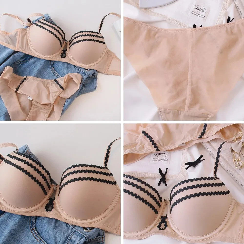 

Women's Sexy Lace Bra & Panty Set, Sensation Thin Underwear, Color Clashing Lingerie Suit