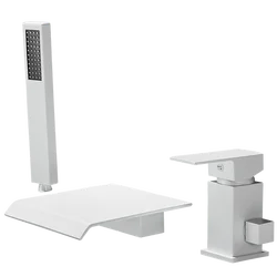 Waterfall Bathtub Faucet Deck Mounted 3 Holes Bathroom Tub Sink Mixers with Handshower Widespread Bath Tub Tap Gold/Black/Gold