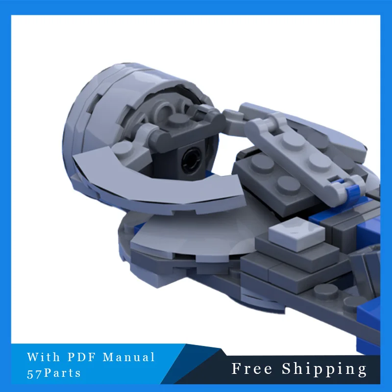 57 PCS Star Battle Series Building Block Model Innovative Intelligent Mechanical Water Boat Children DIY Assembly  Birthday Gift