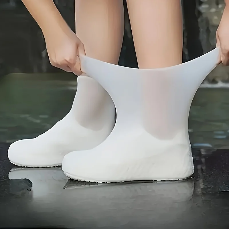 

4 пары латексных чехлов для обуви, водонепроницаемые, многоразовые, нескользящие, унисекс, прочные, эластичные, легко чистятся, утолщенные силиконовые чехлы для обуви, непромокаемые чехлы для обуви, специальная водонепроницаемая версия.