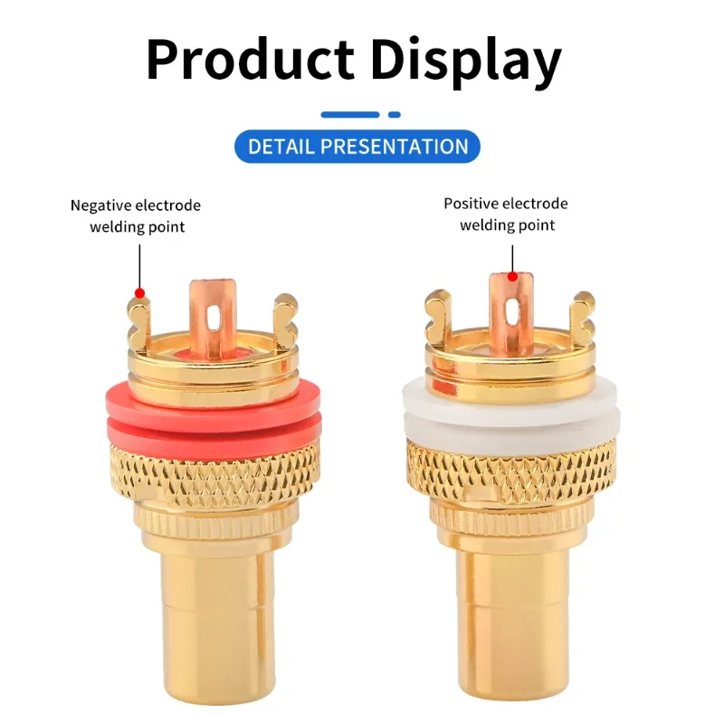 8 Stück Hifi RCA Buchse Stecker HiFi Audio Adapter Verstärker CD Player Anschluss