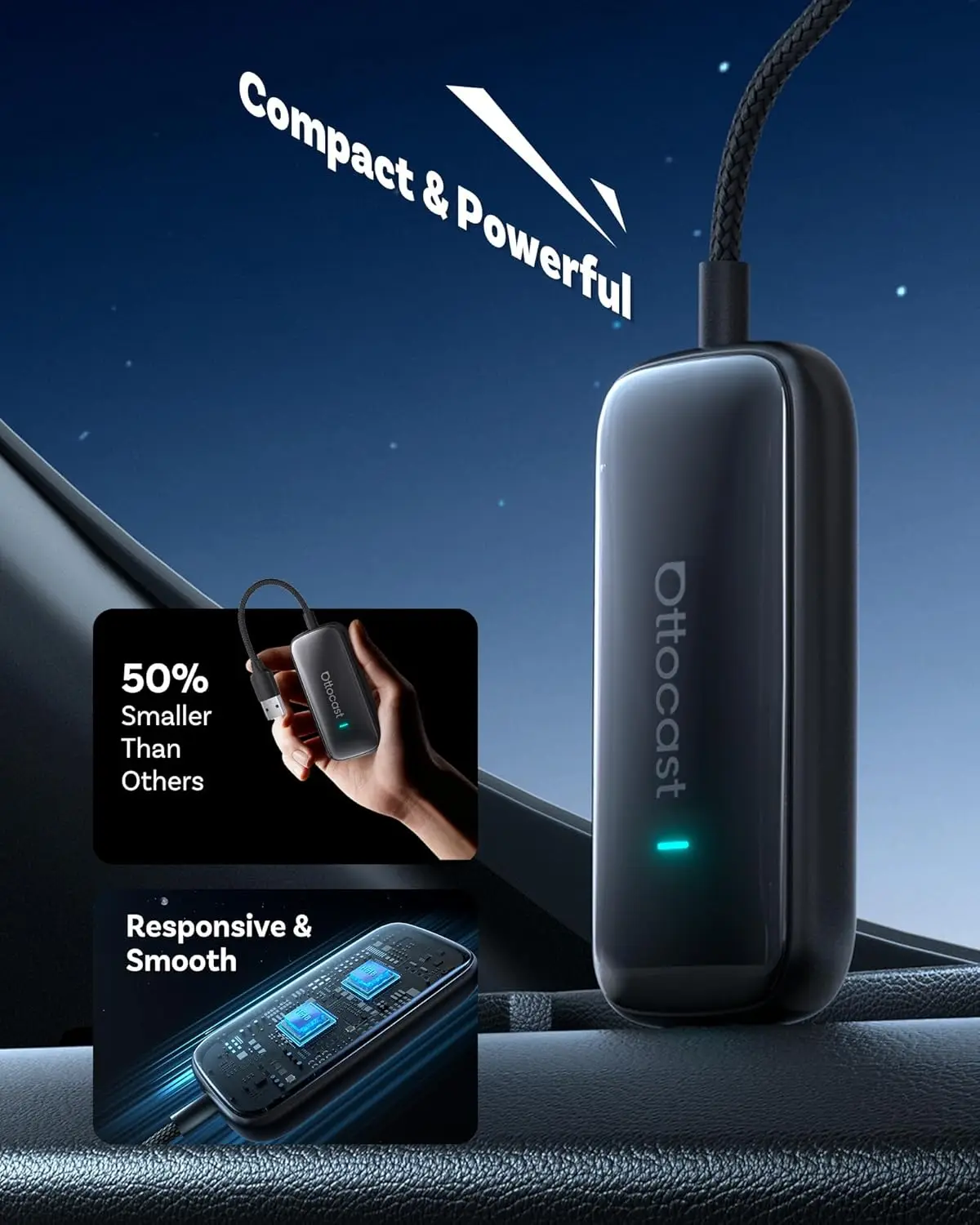 محول Play2Video Ultra 2026 اللاسلكي CarPlay Android Auto، صندوق بث AI مع Netflix/YouTube/IPTV وتشغيل USB #5