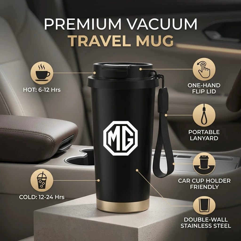 Car Thermos Cup Water bottle Coffee cup 316 stainless steel For MG ZS Hybrid+ HS ES5 MGS5 MG4 EV EZS ONE MG3 MG5 MG6 MG7