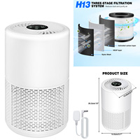 Air Purifier for Home Bedroom with H13 True HEPA Filter Air Cleaner Purification HEPA Air Purifier Smoke Odor For Pet Home