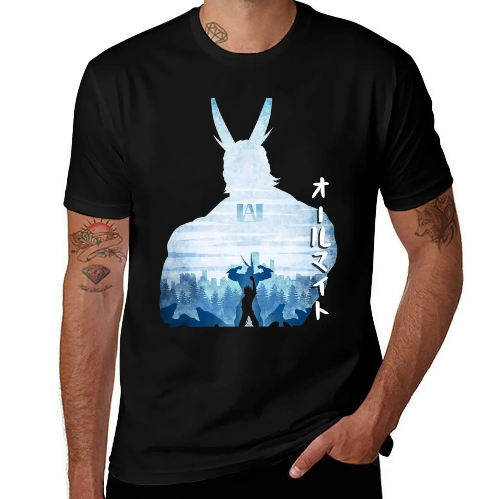 

All Might One For All Hero Academy #4 T-Shirt Soft Basic Cotton Short Sleeve Tee