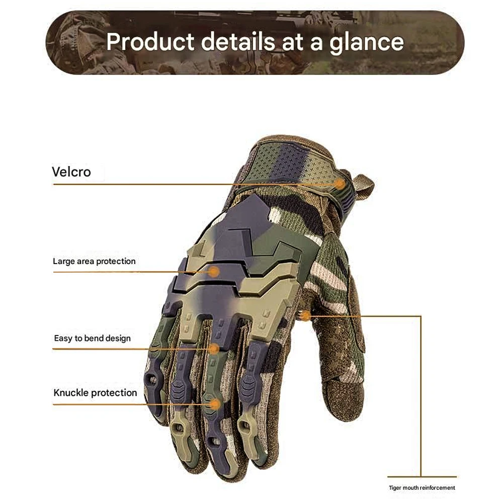 Outdoor MultifunctionalTouch Screen Tactical Gloves Motorcycle Cycling Glove Sport Climbing Hunting Full Finger Gloves Mittens
