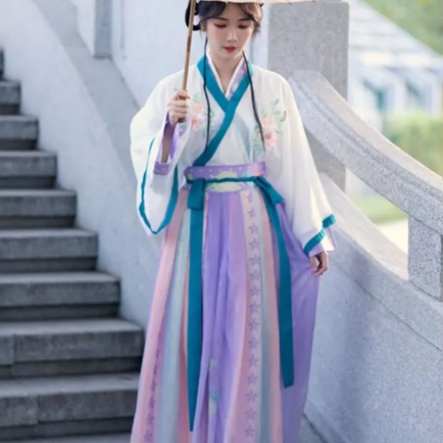 

Ancient Chinese Costume Fairy Hanfu Dress Women Elegant Traditional Chinese Tang Suit Girl Princess Costume Folk Dance