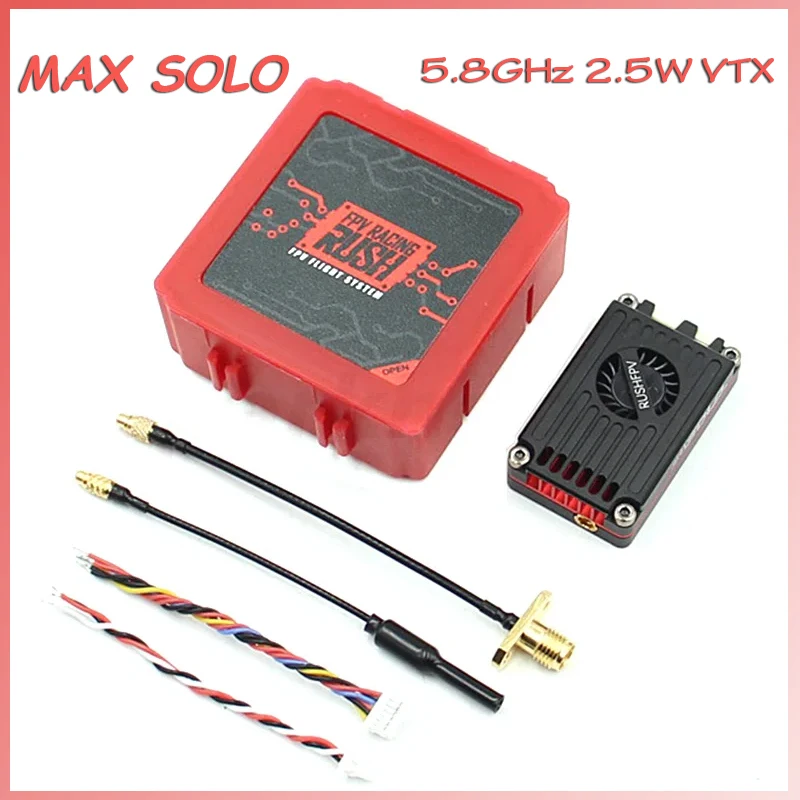 

RUSH RUSHFPV MAX SOLO 5,8 ГГц 2,5 Вт 48-канальный видеопередатчик VTX для RC FPV Freestyle дальнего действия Racing Drone Aircraft с фиксированным крылом