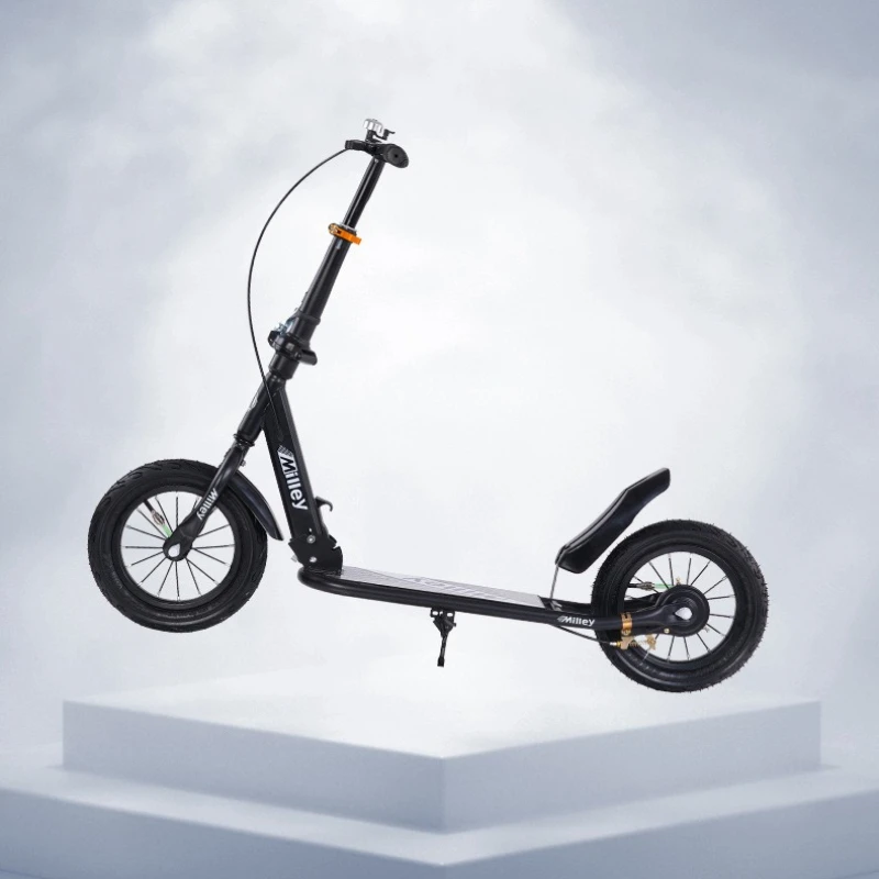 

Foldable Two-Wheel Scooter for Kids Teens Shock-Absorbing Tires Safe Brake High Load Capacity Lightweight Frame Easy Folding