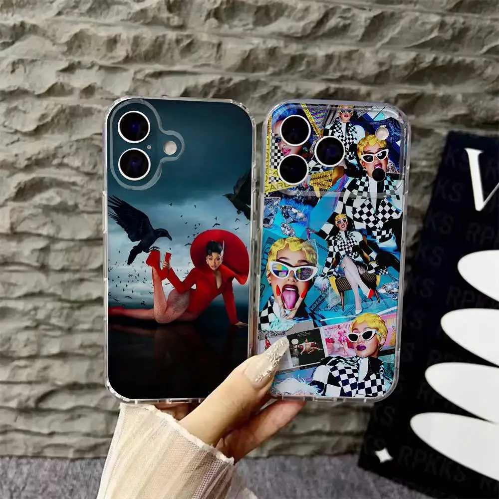 

Cardi B Am I The Drama Phone Case For iPhone 6,16,15,14,13,12,11,17 Pro,Max,Plus,X,XS,XR,SE,Mini Transparent Soft Cover