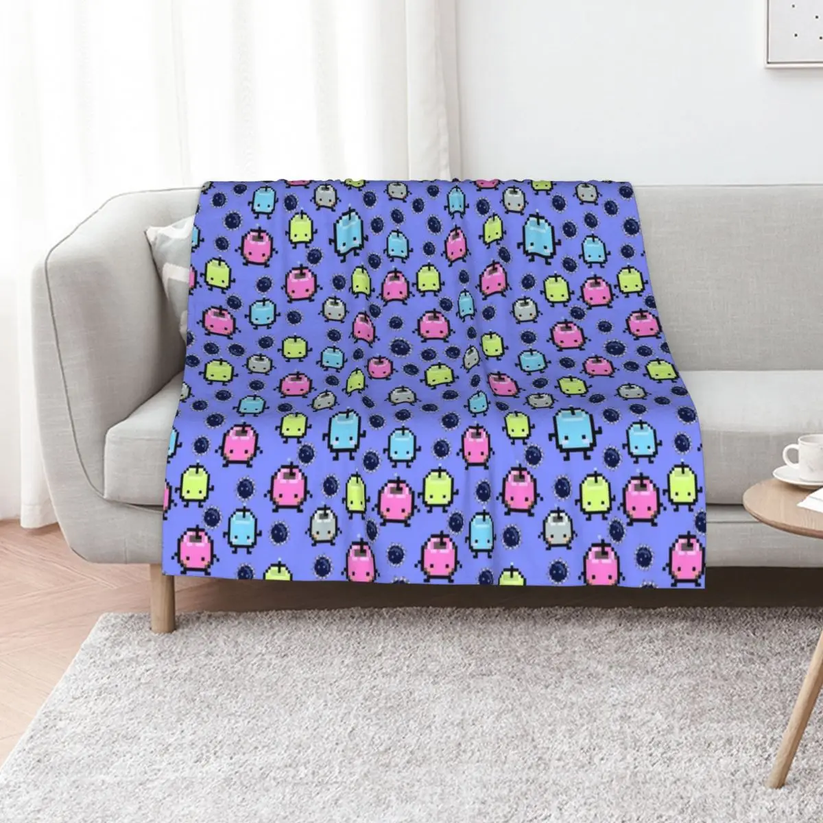 

Stardew Valley junimo Throw Blanket Bed Quilt Shaggy funny gift Blankets