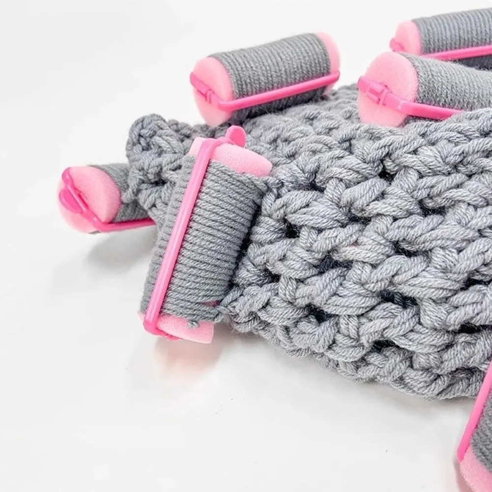 

Creative Warm Hair Curler Knitted Hat Soft Stretchy Pullover Cap Funny Thick Curly Hair Yarn Beanie Cycling