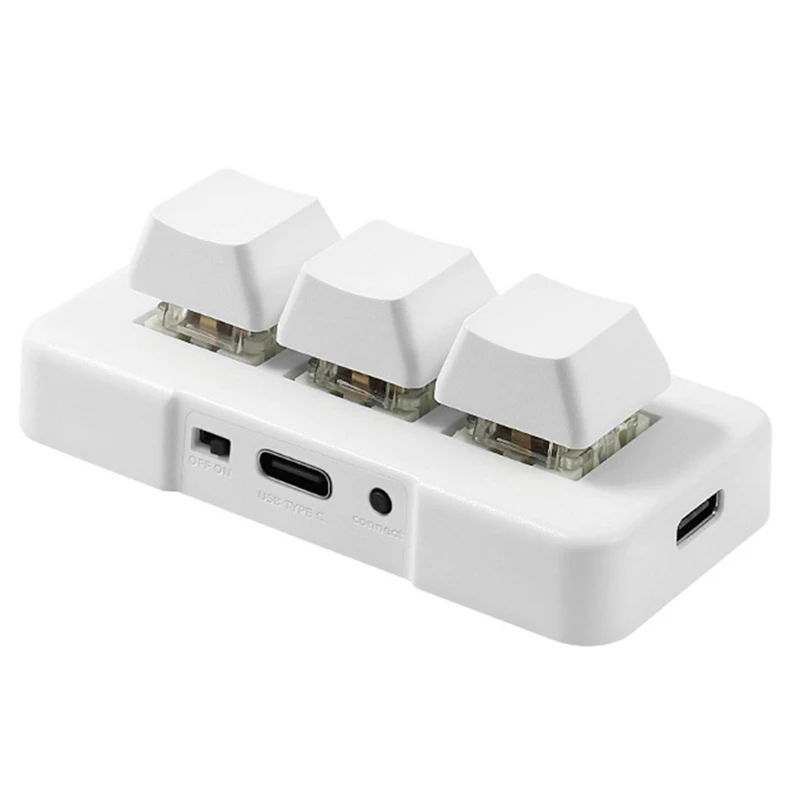 USB программируемая механическая клавиатура с ручкой для макросъемки, 3 клавиши