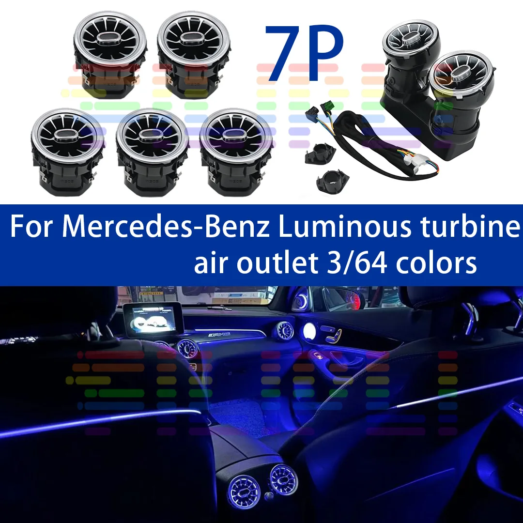 w177/118/247 A/GLA/B/GLB-class For Mercedes-Benz Turbine air outlet kit 64 colors Ambient Light LED and Backrest light