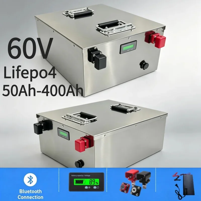 60V 20S LiFePO4 Battery Pack 50Ah-400Ah, High Capacity Rechargeable Battery for 3KW-12KW Golf Cart, Tractor, Sightseeing Tour Ca