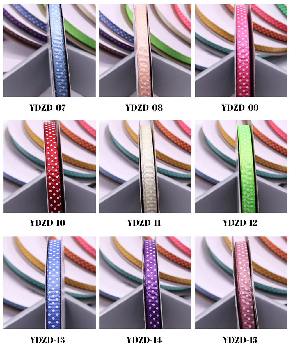 5 Yards 2022 neue gepunktete gerippte Bänder, zum Verpacken von DIY-Geschenken, Hochzeitsdekoration, handgefertigte Puppen, Basteln, 1 cm/0,39 Zoll Breite – Detail 15