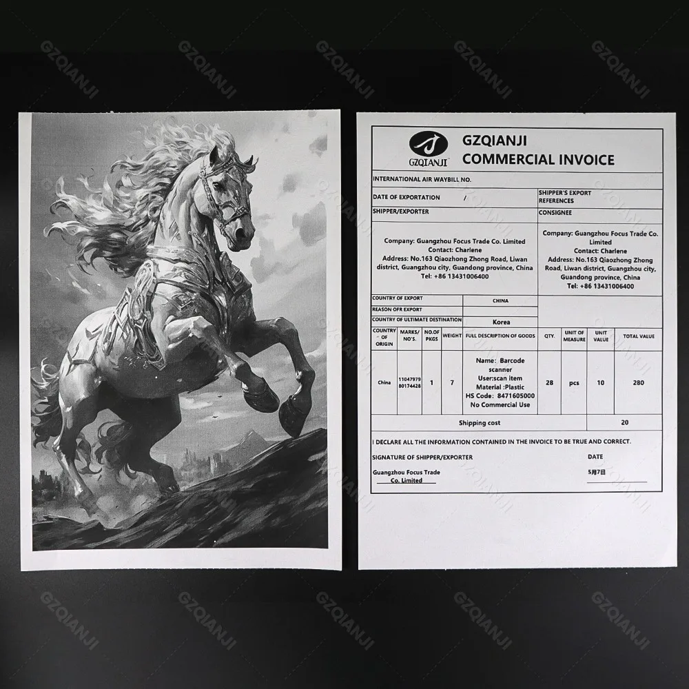 100/200Sheets A4 Portable Thermal Printer Folding Official Thermal Paper 210mm A40 Multipurpose Printing Paper for Office Study