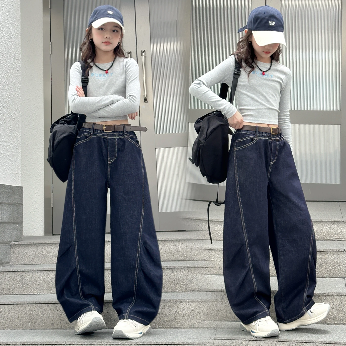 

2025 Fall New Solid Color Retro Wide Leg Jeans Comfortable Simple Versatile Casual Pants High Quality