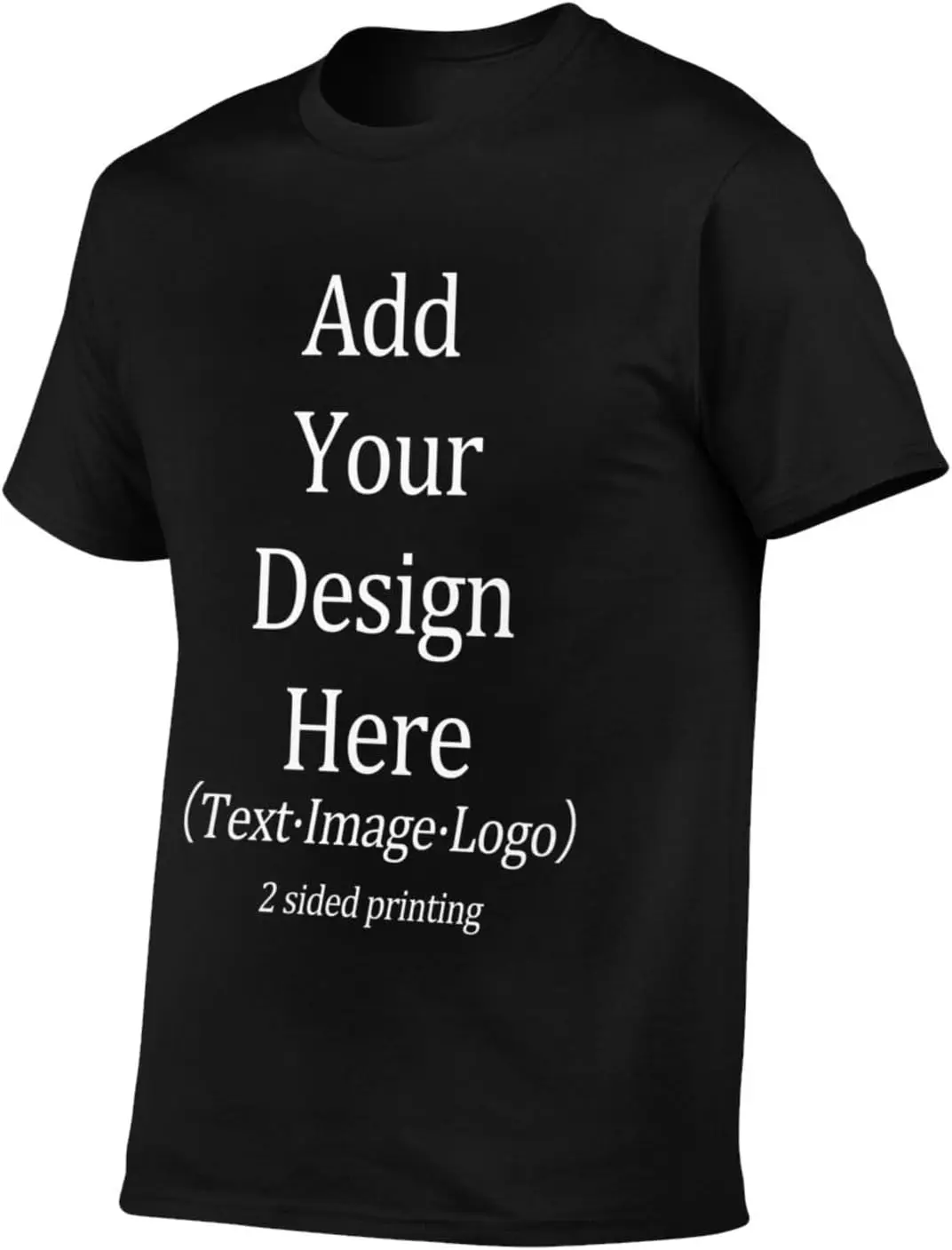 2 Side Custom Shirts for Men Custom Add Your Photo Text Logo Personalized Fashion Colorful Classic Fit Cotton T-Shirt Tees