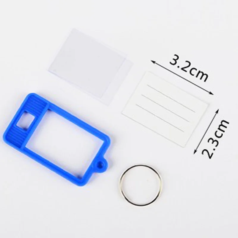 50 Pcs Plastic ID Key Tags Labels Key Chains With Split Ring Numbered Name Baggage Luggage Tags Key Rings School Office Supply