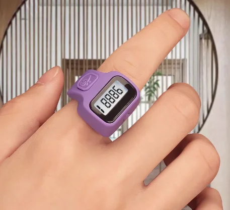 

1pcs Mini mute counter ring electronic digital display male and female customer flow count