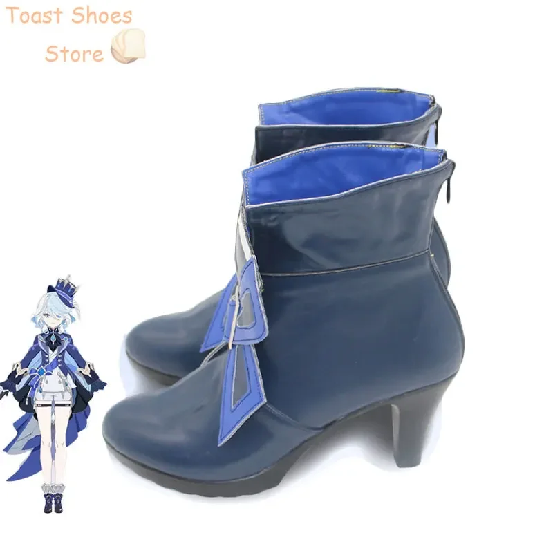 Focalors Cosplay Shoes GenshinImpact Cosplay Prop PU Leather Shoes Halloween Carnival Boots Costume Prop