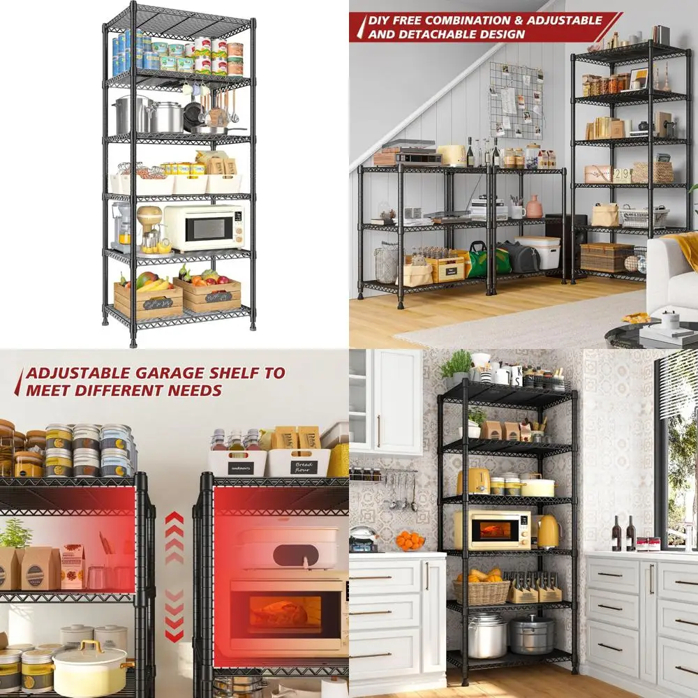 

Сверхмощные регулируемые 6-уровневые металлические стеллажи для хранения в гараже с прочной емкостью и длительным сроком службы