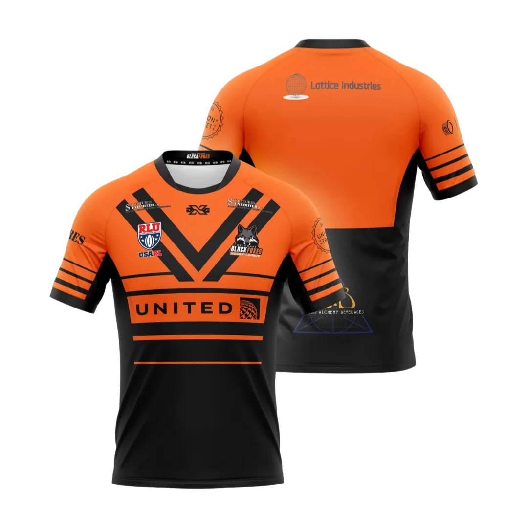 2026 Rugby Fans Jersey Delaware Black Foxes 3D Printed Adult Kids Athleisure T-Shirt Summer Breathable Quick-drying Soft Comfy