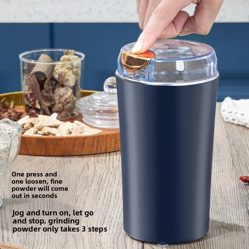 Nueva pequeña máquina rectificadora eléctrica, molinillo de granos, molinillo de café, nueces de acero inoxidable, molinillo de granos, hierbas para cocina