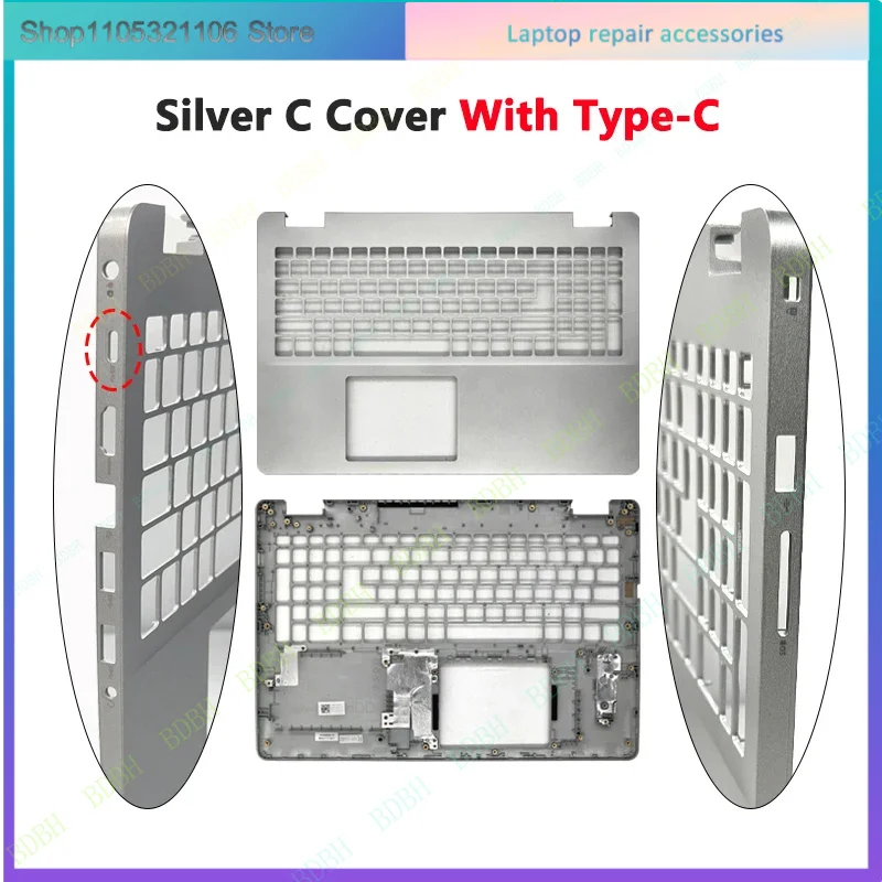 F LCD Back Cover For DR Inspiron 15 3501 3505 Front Bezel Palmrest Bottom Case 08WMNY 8WMNY Laptop Housing Cover Black