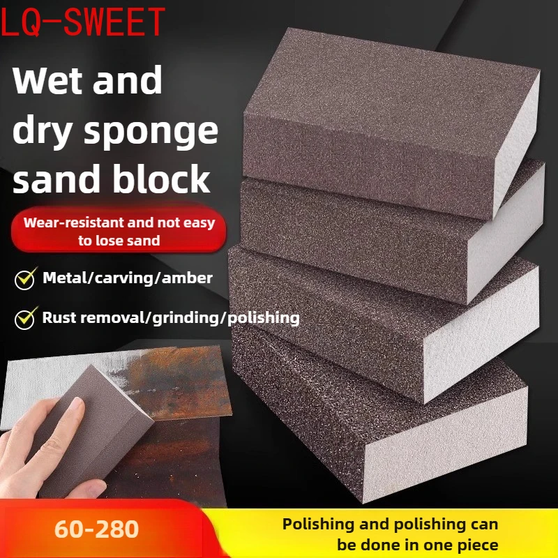 

Sponge Sanding Block with Multi-functional Abrasive Capabilities